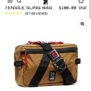 chrome tensile sling bag